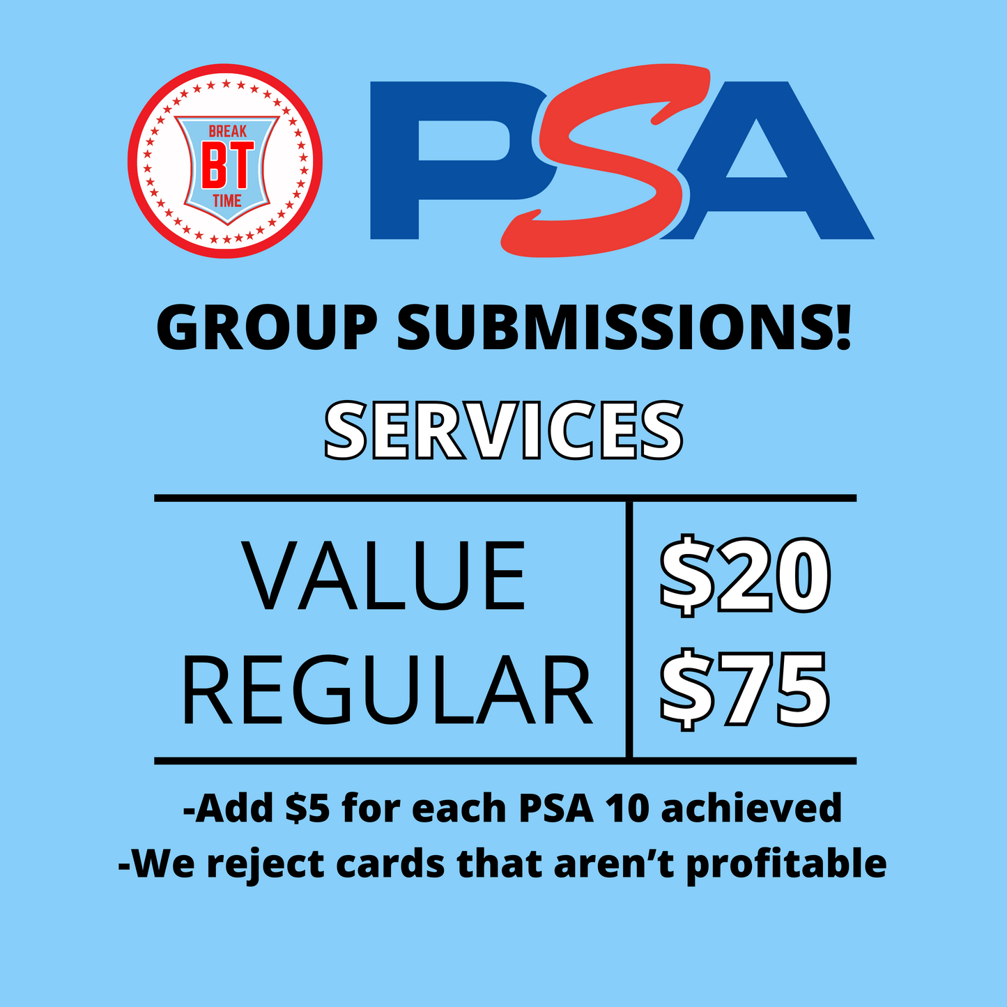 Regular Service - Per Card - 15 Business Day Turnaround - $1,500 Max Declared Value