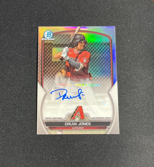 2023 Bowman Draft Chrome Druw Jones Image Variation Auto /99 #BDC-4 Diamondbacks