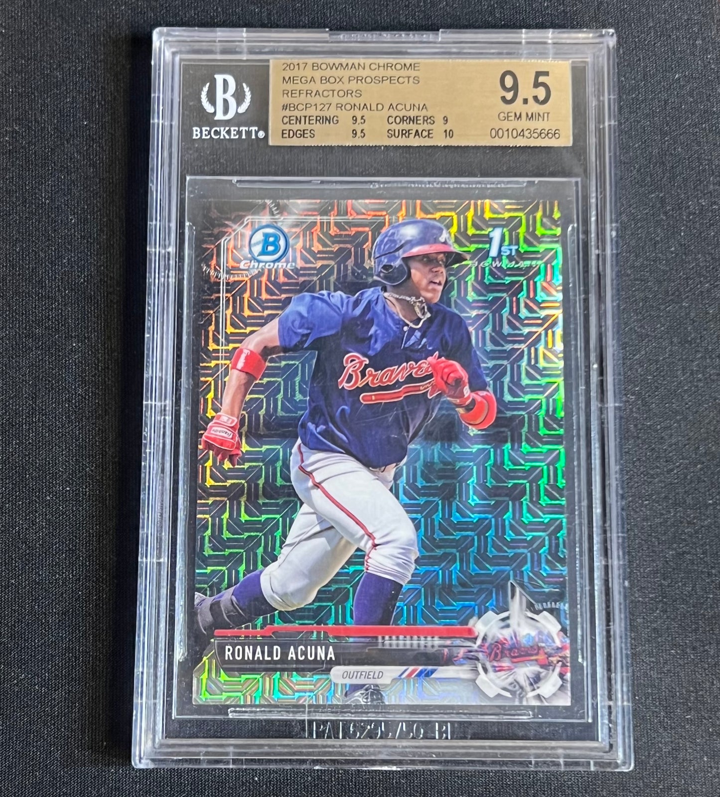 2017 Bowman Mega Box Chrome Ronald Acuna 1st Mojo BGS 9.5