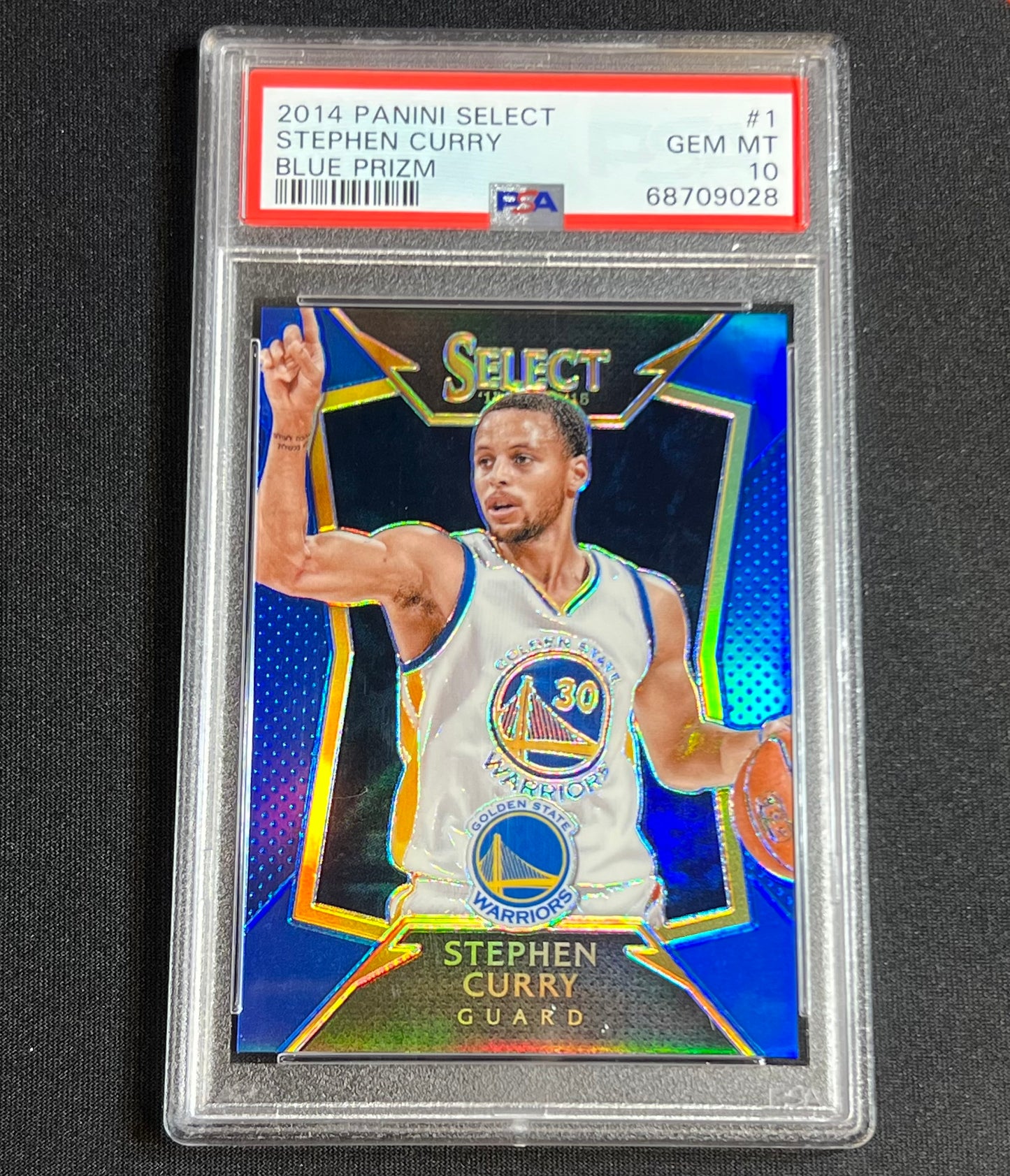 2014 Panini Select Stephen Curry Blue Prizm /249 PSA 10 #1 Warriors