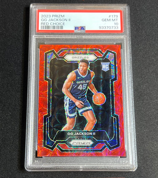 2023-24 Panini Prizm GG Jackson Rookie Red Choice /88 PSA 10 #179 Grizzlies