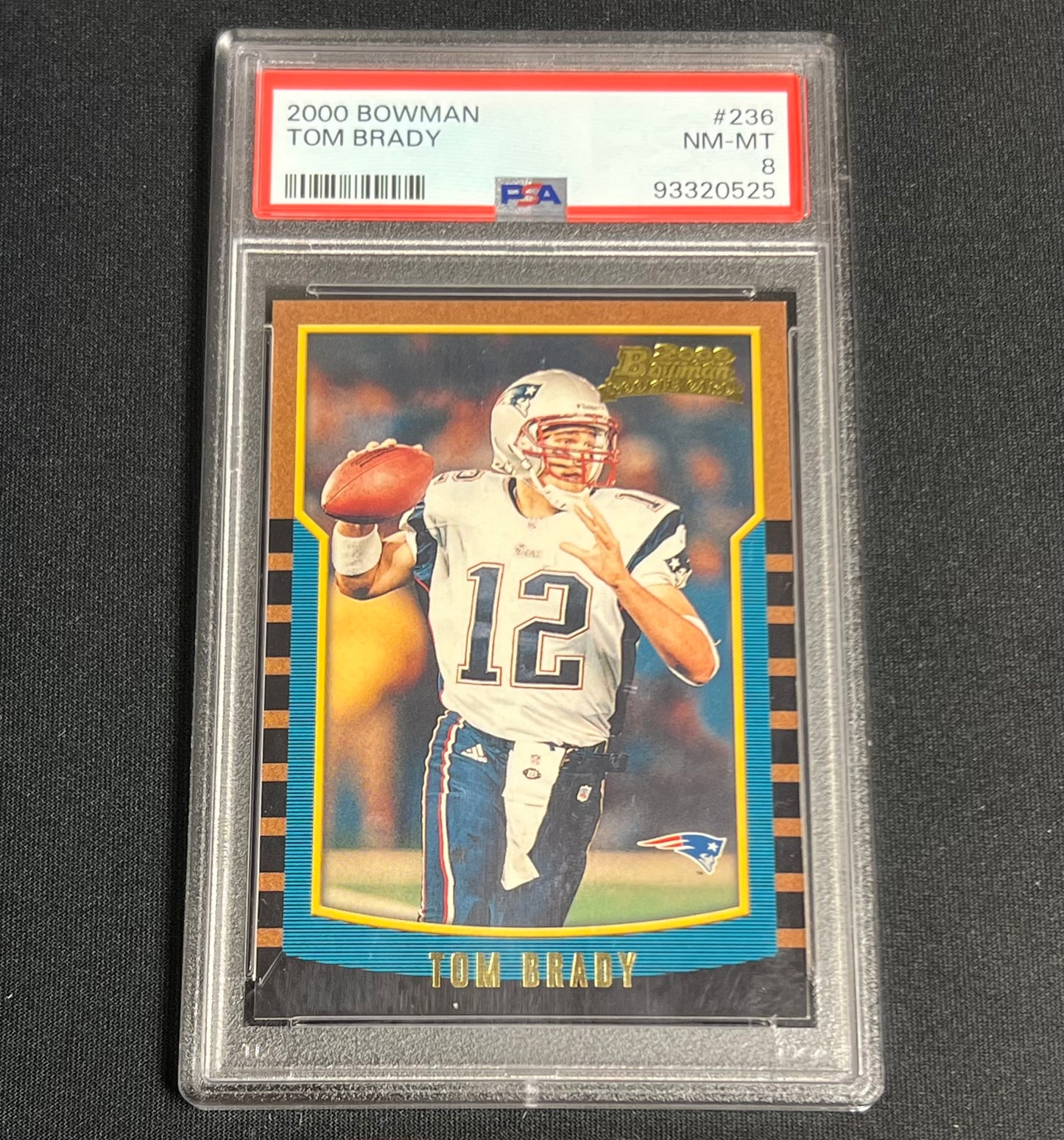 2000 Bowman Tom Brady Rookie PSA 8 Patriots