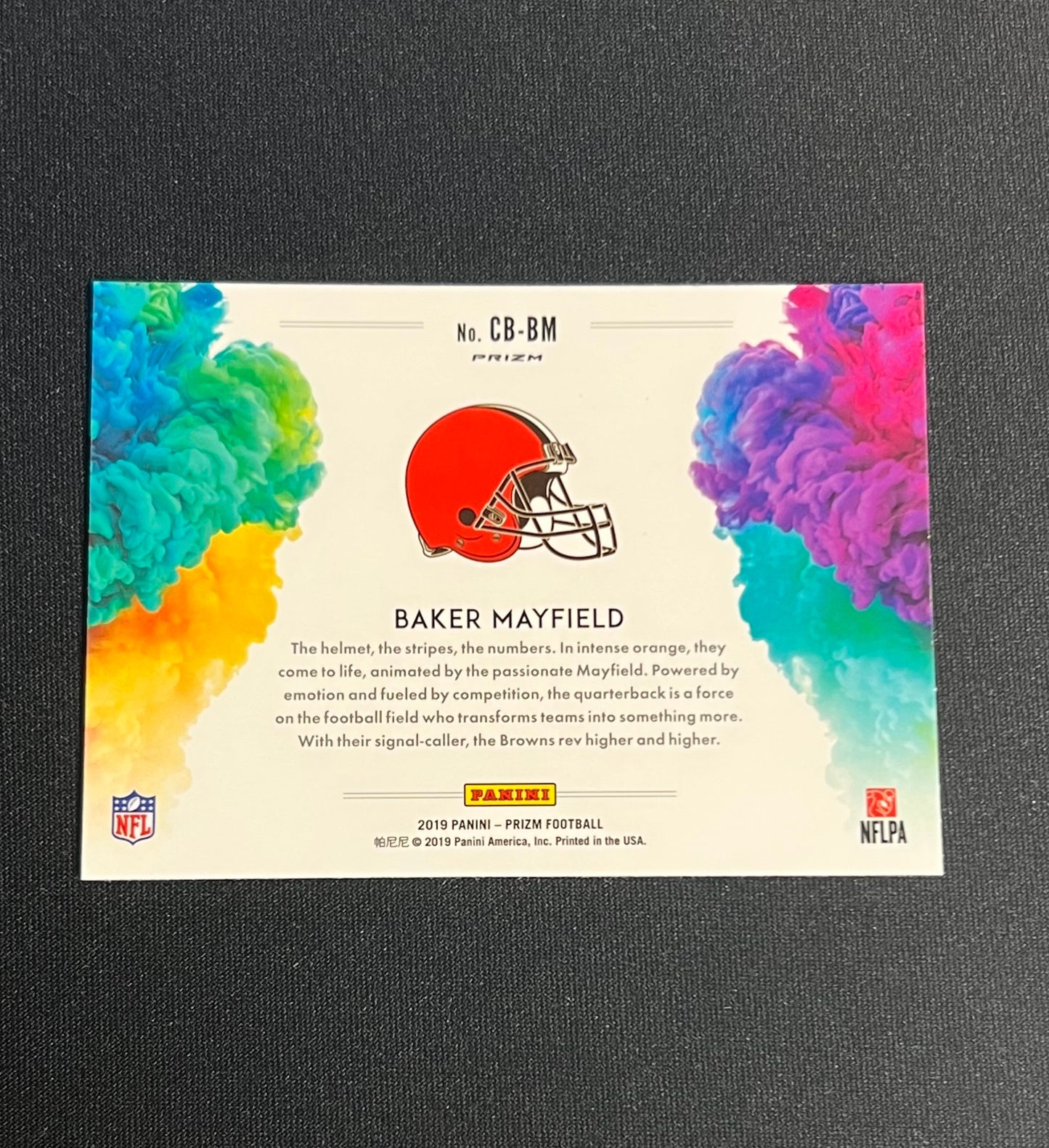 2019 Panini Prizm Baker Mayfield Color Blast SSP #CB-BM