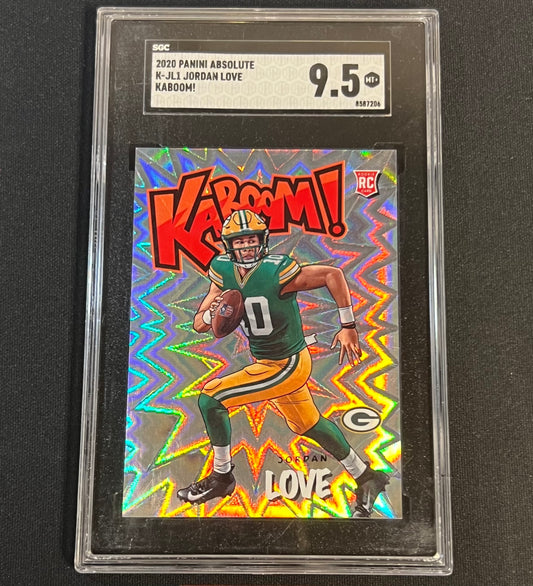 2020 Panini Absolute Jordan Love Rookie Kaboom RC SGC 9.5 Packers